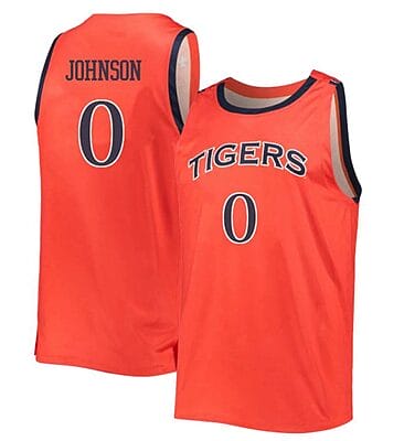 KD Johnson Jersey #0 Auburn Tigers College Basketball Orange