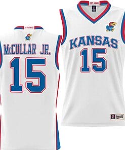 Kevin McCullar Jr Jersey #15 Kansas Jayhawks NIL College Basketball Lightweight White