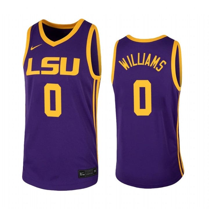 KJ Williams Jersey #0 LSU Tigers Basketball 2023 NCAA College Purple