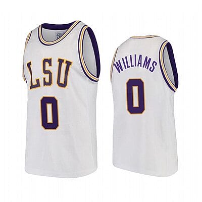 KJ Williams Jersey #0 LSU Tigers Basketball 2023 NCAA College White