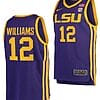 KJ Williams Jersey #12 LSU Tigers College Basketball Purple