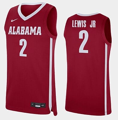 Kira Lewis Jr Jersey Alabama Crimson Tide College Basketball Replica Crimson #2