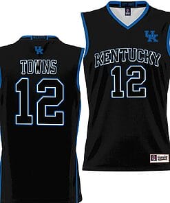 Karl Anthony Towns Jersey #12 Kentucky Wildcats NIL College Basketball Lightweight Black