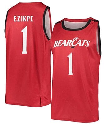 Kalu Ezikpe Jersey #1 Cincinnati Bearcats College Basketball Red