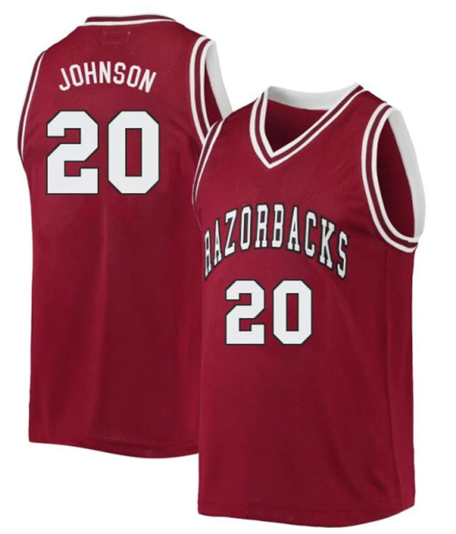 Kamani Johnson Jersey #20 Arkansas Razorbacks College Basketball Red