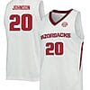 Kamani Johnson Jersey #20 Arkansas Razorbacks College Basketball White