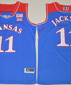 Josh Jackson Jersey #11 Kansas Jayhawks NCAA Basketball Blue