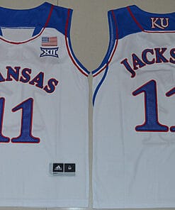 Josh Jackson Jersey #11 Kansas Jayhawks NCAA Basketball White