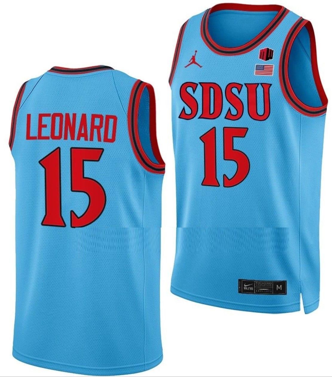 Kawhi Leonard Jersey San Diego State Aztecs College Basketball Blue Alternate #15