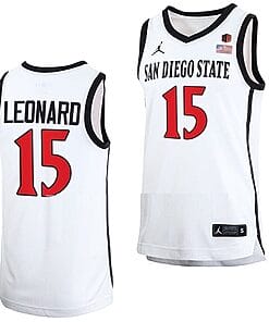 Kawhi Leonard Jersey San Diego State Aztecs College Basketball Home White #15
