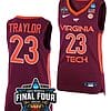 Kayana Traylor Jersey #23 Virginia Tech Hokies College Basketball 2023 NCAA Final Four Maroon