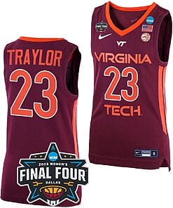 Kayana Traylor Jersey #23 Virginia Tech Hokies College Basketball 2023 NCAA Final Four Maroon