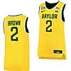 Kendall Brown Jersey #2 Baylor Bears College Basketball Replica Gold