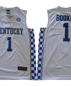 Devin Booker Jersey #1 Kentucky Wildcats NCAA Basketball White