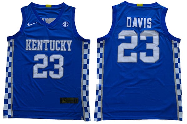 Anthony Davis Jersey #23 Kentucky Wildcats NCAA Basketball SEC Logo