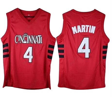 Kenyon Martin Jersey #4 Cincinnati Bearcats College Basketball Red
