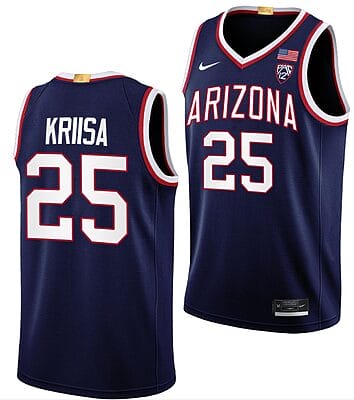 Kerr Kriisa Jersey #25 Arizona Wildcats College Basketball Limited Navy