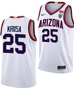 Kerr Kriisa Jersey #25 Arizona Wildcats College Basketball Limited White