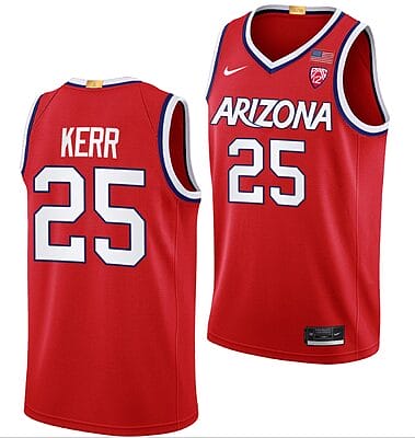 Kerr Kriisa Jersey #25 Arizona Wildcats College Basketball Red