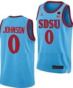 Keshad Johnson Jersey San Diego State Aztecs College Basketball Blue Alternate #0