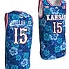 Kevin McCullar Jr Jersey #15 Kansas Jayhawks Bill Self Game College Basketball Blue Maui Strong