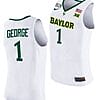 Keyonte George Jersey #1 Baylor Bears College Basketball White