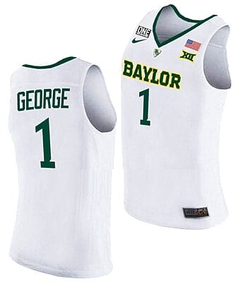 Keyonte George Jersey #1 Baylor Bears College Basketball White