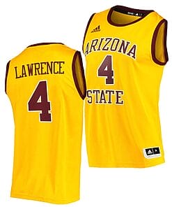 Kimani Lawrence Jersey Arizona State Sun Devils College Basketball Gold #4