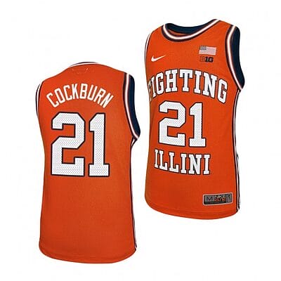 Kofi Cockburn Jersey #21 Illinois Fighting Illini College Basketball Replica Jerseys - Orange