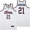 Kofi Cockburn Jersey #21 Illinois Fighting Illini NCAA Basketball White