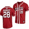 Kole Ramage Jersey #28 Arkansas Razorbacks College Baseball Red College