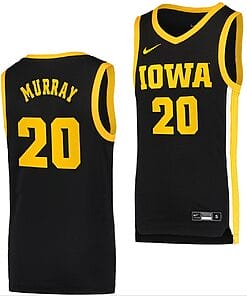 Kris Murray Jersey #20 Iowa Hawkeyes College Basketball Black Swingman