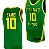 Kwame Evans Jersey #10 Oregon Ducks Replica College Basketball uniform Green