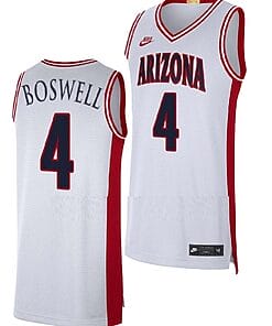 Kylan Boswell Jersey #4 Arizona Wildcats College Basketball Maui Invitational Champs White