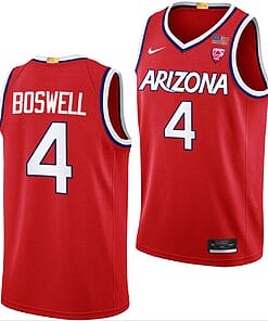 Kylan Boswell Jersey #4 Arizona Wildcats College Basketball Red