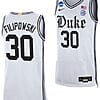 Kyle Filipowski Jersey Duke Blue Devil College Basketball 2023 NCAA March Madness White #30