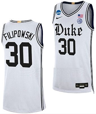 Kyle Filipowski Jersey Duke Blue Devil College Basketball 2023 NCAA March Madness White #30