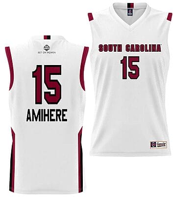 Laeticia Amihere Jersey #15 South Carolina Gamecocks College Basketball Alumni White