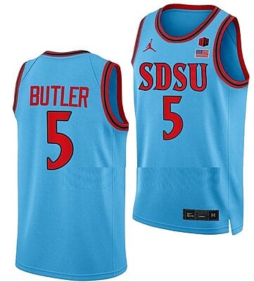 Lamont Butler Jersey San Diego State Aztecs College Basketball Blue Alternate #5
