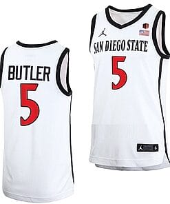Lamont Butler Jersey San Diego State Aztecs College Basketball Home White #5