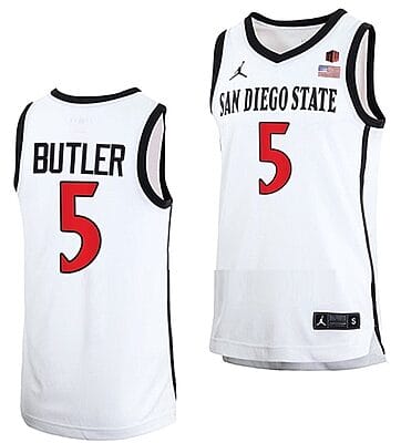 Lamont Butler Jersey San Diego State Aztecs College Basketball Home White #5