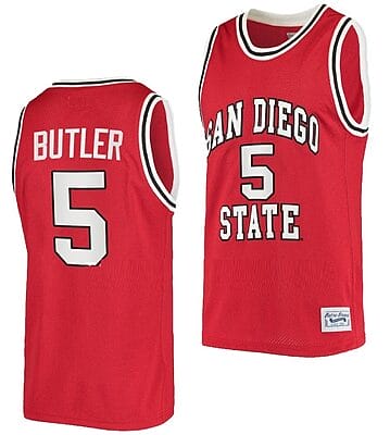 Lamont Butler Jersey San Diego State Aztecs College Basketball Red Retro #5