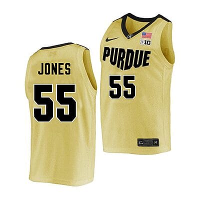 Lance Jones Jersey #55 Purdue Boilermakers College Basketball Gold Classic