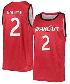 Landers Nolley II Jersey #2 Cincinnati Bearcats College Basketball Red