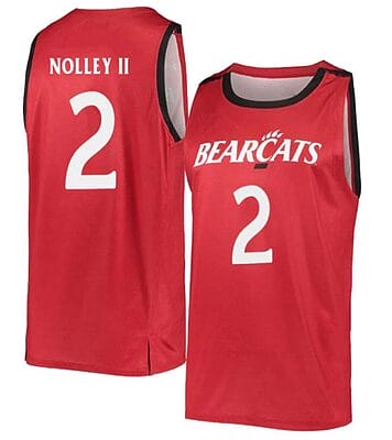 Landers Nolley II Jersey #2 Cincinnati Bearcats College Basketball Red