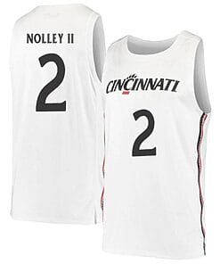 Landers Nolley II Jersey #2 Cincinnati Bearcats College Basketball White