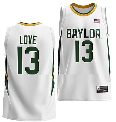 Langston Love Jersey #13 Baylor Bears College Basketball Home White