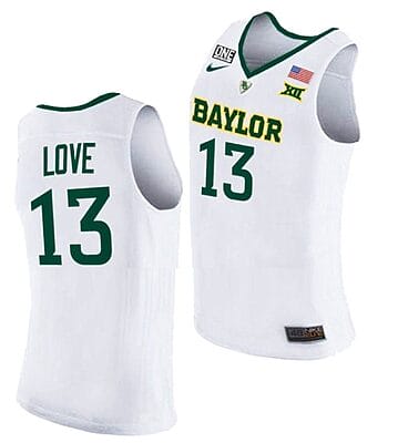 Langston Love Jersey #13 Baylor Bears College Basketball White