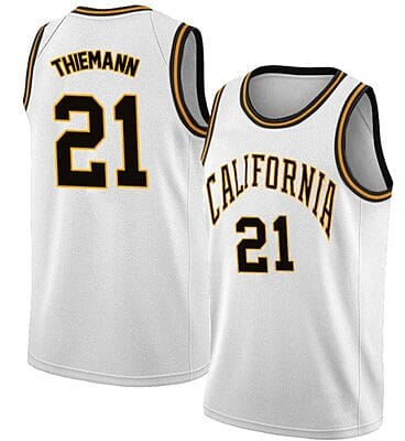 Lars Thiemann Jersey #21 California Golden Bears College Basketball White