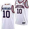 Lauri Markkanen Jersey #10 Arizona Wildcats College Basketball White